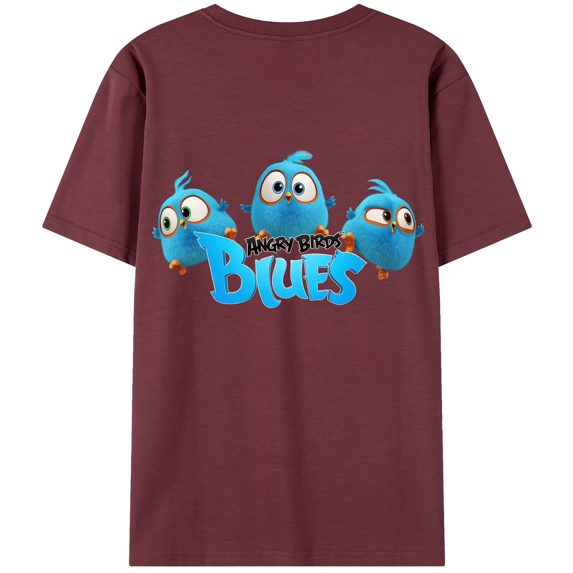 （画像用） Angry Birds アングリーバード 綿100％半袖Tシャツ（背面プリント）